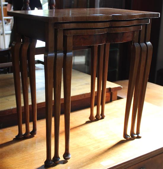 Set of 3 walnut tables